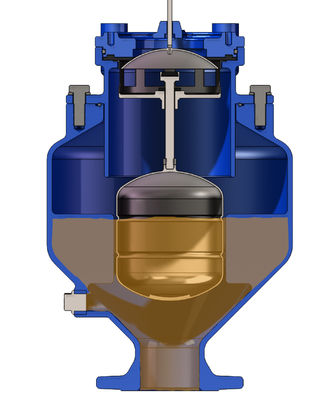 Van giải phóng không khí nước thải sắt mềm DN50-DN200 cho hệ thống nước thải có độ bền nhiệt độ ≤ 80 °C