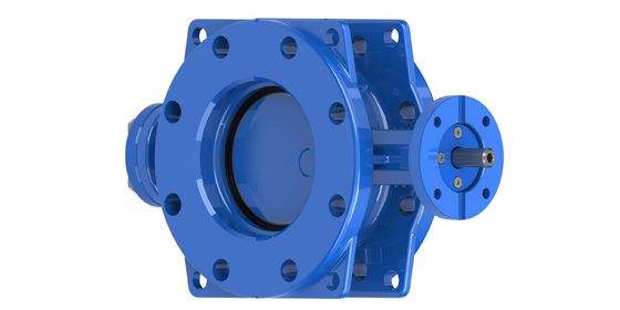 Máy van bướm hướng ngoại đôi chạy bằng bánh răng với kết nối sườn cho phạm vi nhiệt độ từ -10 đến 80 °C