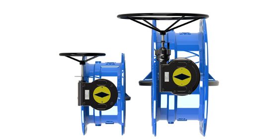 Van bướm lệch tâm kép với dải áp suất 0-2.5MPa, thân gang dẻo và vận hành thủ công cho mục đích công nghiệp