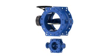 Ghế cao su Double Flanged Butterfly Valve Cơ sở thép cacbon lập dị