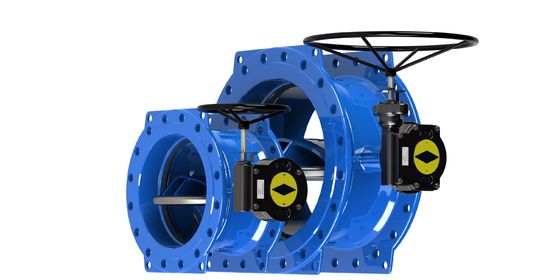 Van bướm ngoại tâm kép với vật liệu ghế EPDM và hoạt động điện cho phạm vi nhiệt độ từ -10 đến 80 °C