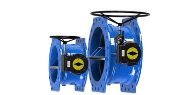 Máy phun bướm phi thường đĩa kép Epoxy được phủ bằng Worm Gear