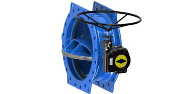 Phạm vi nhiệt độ -10-80C van bướm ngoại tâm kép với thân sắt mềm mại