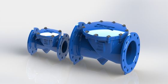 PN16 Ventil kiểm tra swing flex với thân sắt mềm và đĩa cao su EPDM cho đường ống công nghiệp