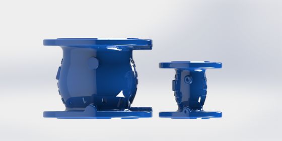 Van kiểm tra không bịt kín mềm với kết nối mặt bích và búa chống nước để kiểm soát dòng chảy đáng tin cậy