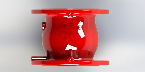 Van kiểm tra không đập bằng sắt mềm mại với kết nối đóng nhanh và vòm để kiểm soát dòng chảy hiệu quả