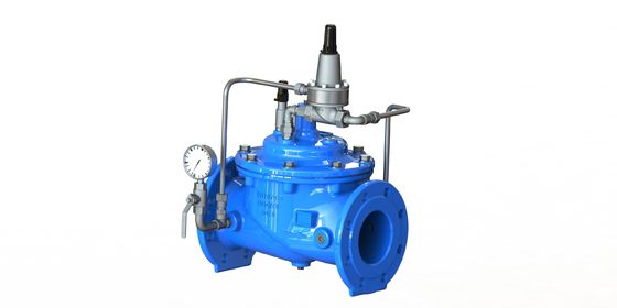 Van duy trì áp suất tối thiểu PN10 có kết nối mặt bích và kết cấu sắt dẻo dùng trong công nghiệp