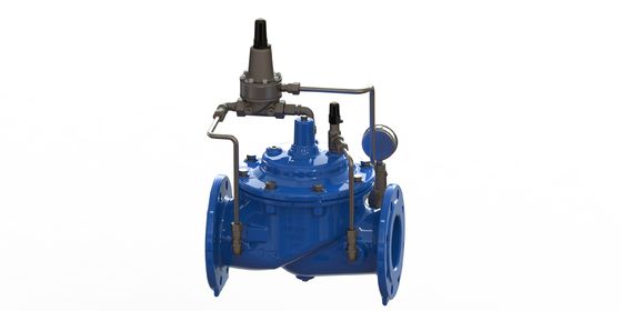Van duy trì áp suất tối thiểu PN10 có kết nối mặt bích và kết cấu sắt dẻo dùng trong công nghiệp