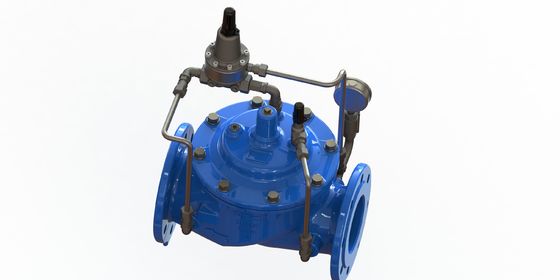 Van duy trì áp suất tối thiểu PN10 có kết cấu sắt dẻo và kết nối mặt bích để kiểm soát áp suất đáng tin cậy