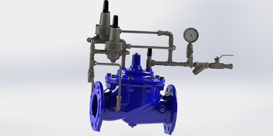 Van dự đoán đột biến PN25 với kết nối đầu mặt bích và gia cố bằng nylon với màng chắn EPDM