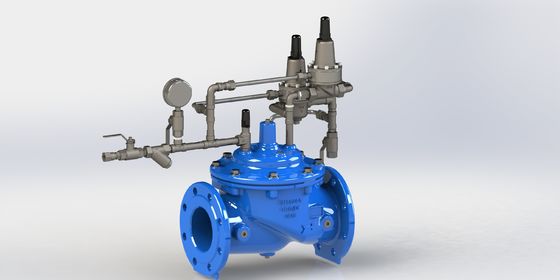 Van dự đoán đột biến với lớp hoàn thiện RAL5005 bền bỉ và màng chắn gia cố nylon tuân thủ tiêu chuẩn EN1074-5