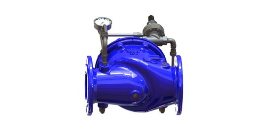 Van điều khiển nước thân EPDM với các bộ phận bên trong SS304 và bộ điều khiển P500 để điều chỉnh lưu lượng chính xác