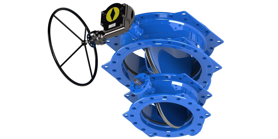 Butterfly Valve Hai Tấm Lệch Tâm với Gioăng EPDM, Thân Gang Dẻo và Chứng nhận ISO cho Ứng dụng Nước