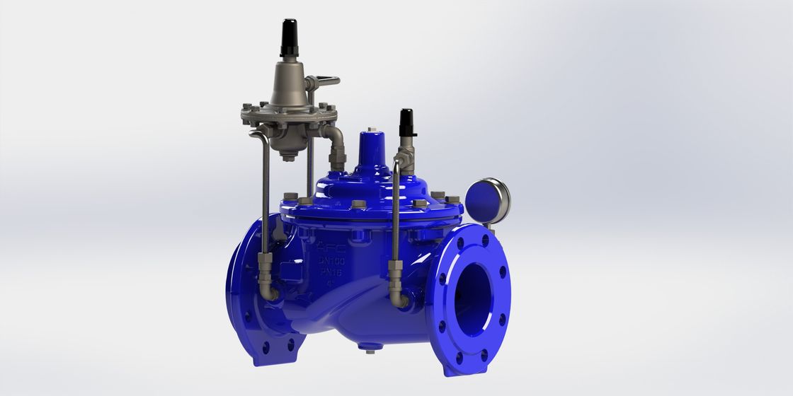 Máy cầm tay Blue Ral5005 Valve Flow Control Stainless Steel For Ductile Iron Pipe Mô hình A400