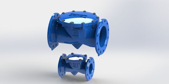 PN16 Ventil kiểm tra swing flex với thân sắt mềm và đĩa cao su EPDM cho đường ống công nghiệp