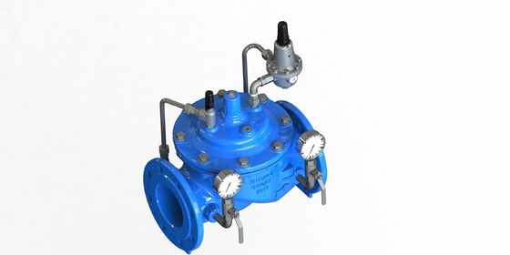 Valve giảm áp suất nước với ghế SS304 và bề mặt phủ epoxy cho độ bền